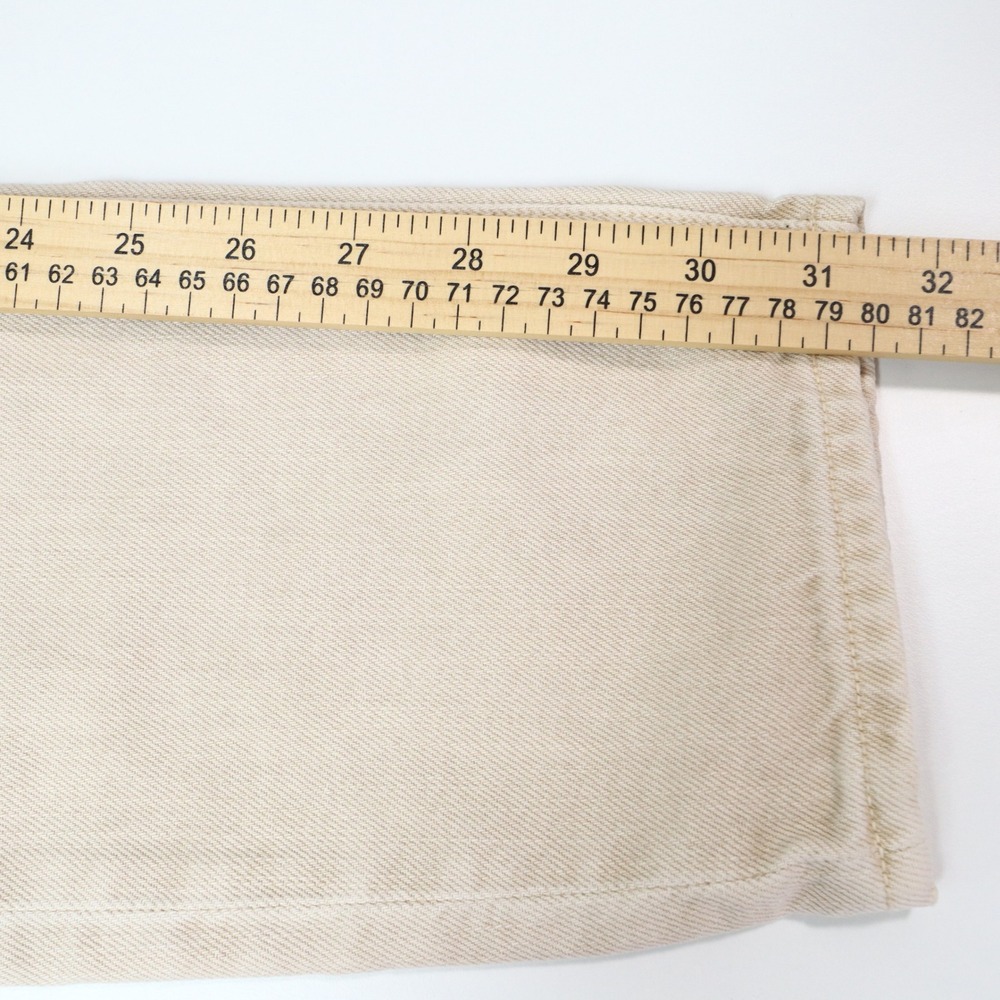 NWT American Eagle Mom Straight Leg Jean Size 2 X-Long Cream High Rise Neutral - Picture 11 of 13